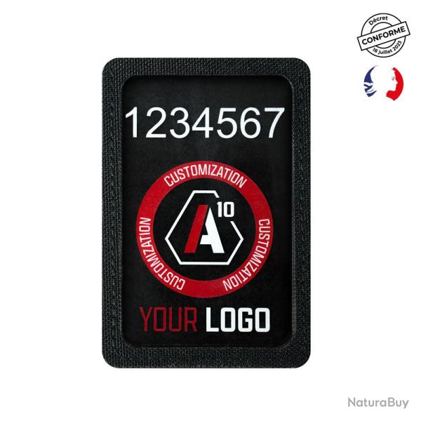Porte-carte A10 Equipment S�CU-ONE num�ro et logo 9 � 6,5 cm - Noir