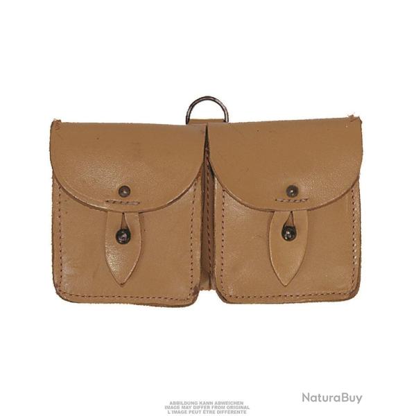 Porte-cartouches en cuir � deux compartiments d'occasion - Autre