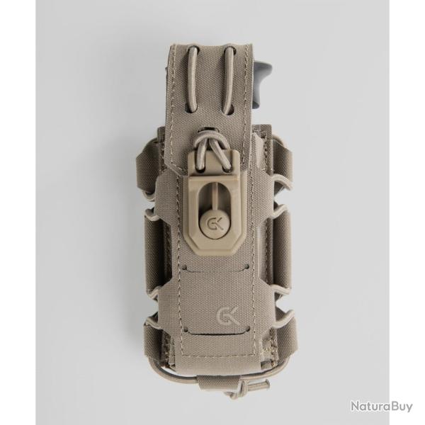 Porte-chargeur 9 mm GK Dutycall sur platine MOLLE - Coyote