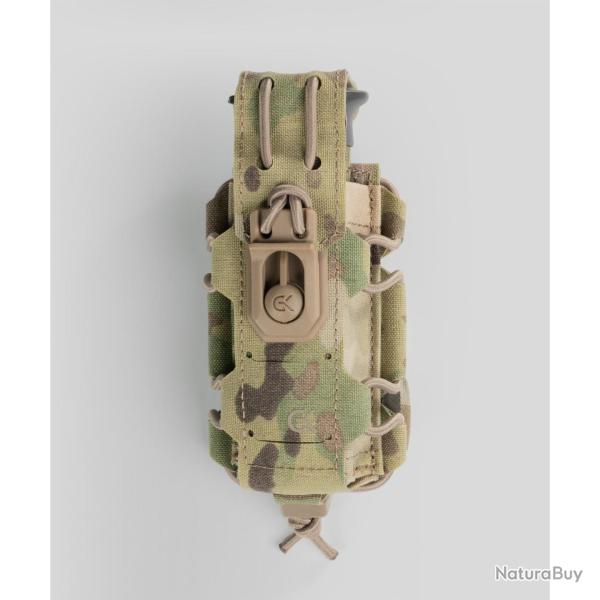 Porte-chargeur 9 mm GK Dutycall sur platine MOLLE - Multicam
