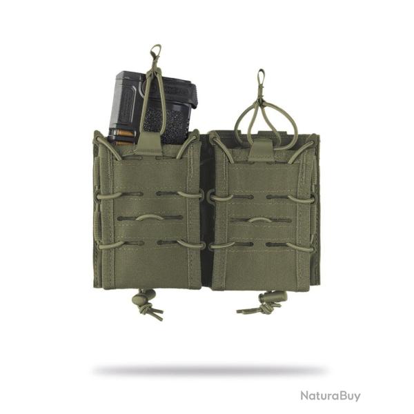 Porte-chargeur double Mil-Tec Open Top Flex pour M4 - Vert olive