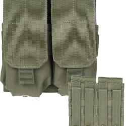 Porte-chargeur double Mil-Tec pour M4 et M16 16 x 5 x 17 cm - Vert olive