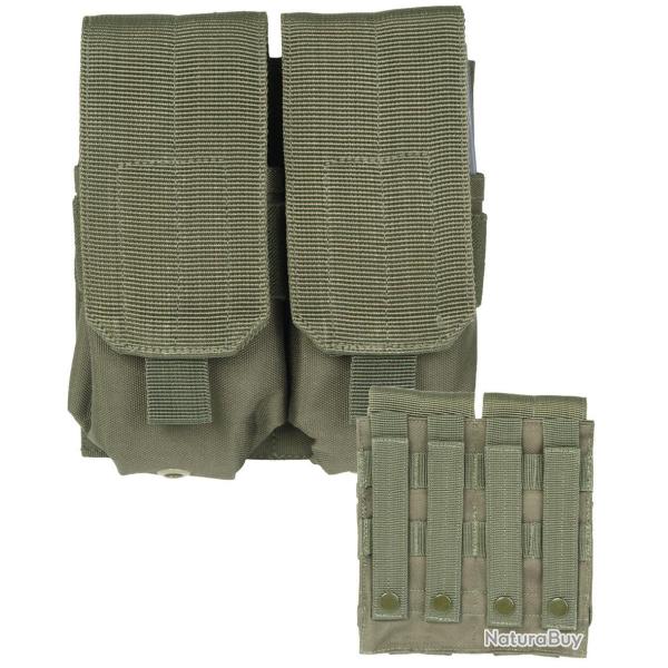 Porte-chargeur double Mil-Tec pour M4 et M16 16 x 5 x 17 cm - Vert olive