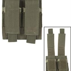 Porte-chargeur double Mil-Tec pour pistolet polyester PVC - Vert olive