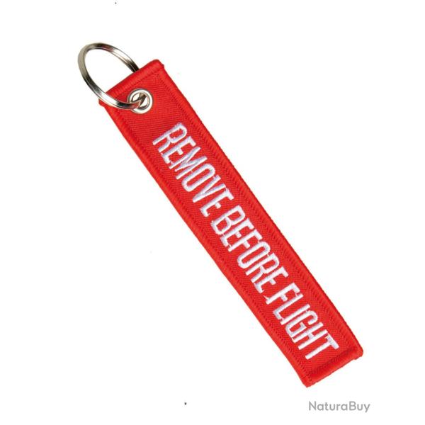 Porte-cl�s Mil-Tec en sangle tiss�e polyester et coton 12,5 x 2,5 cm mention - Marron