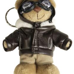Porte-cl&eacute;s ourson Teddy Pilot Mil-Tec en polyester 11 x 9 cm - Autre