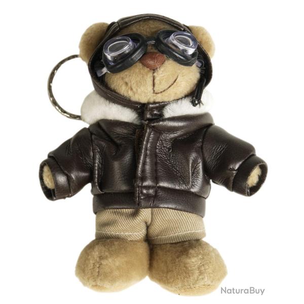 Porte-cl�s ourson Teddy Pilot Mil-Tec en polyester 11 x 9 cm - Autre