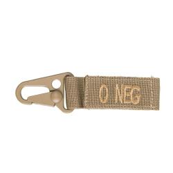 Porte-cl&eacute;s tactiques groupe sanguin 0 n&eacute;gatif Mil-Tec - Coyote