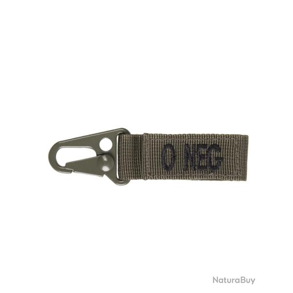 Porte-cl�s tactiques groupe sanguin 0 n�gatif Mil-Tec - Vert olive