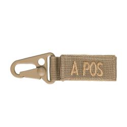 Porte-cl&eacute;s tactiques groupe sanguin A positif Mil-Tec - Coyote