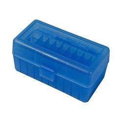 Bo&icirc;te &agrave; munitions MTM Case-Gard RS-S-50 pour 50 cartouches - Bleu - RS-S-50-24