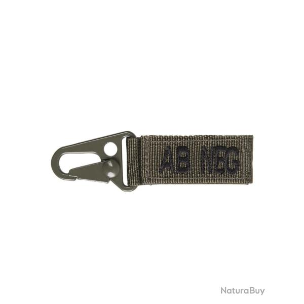 Porte-cl�s tactiques groupe sanguin AB n�gatif Mil-Tec - Vert olive