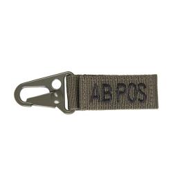 Porte-cl&eacute;s tactiques groupe sanguin AB positif Mil-Tec - Vert olive