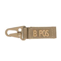 Porte-cl&eacute;s tactiques groupe sanguin B positif Mil-Tec - Coyote