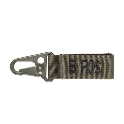 Porte-cl&eacute;s tactiques groupe sanguin B positif Mil-Tec - Vert olive