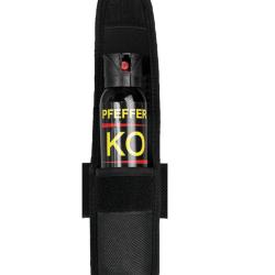 Porte-lacrymog&egrave;ne 100 ml Mil-Tec en polyester &agrave; rabat - Noir