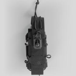 Porte-lampe GK Dutycall r&eacute;glable sur platine MOLLE - Noir