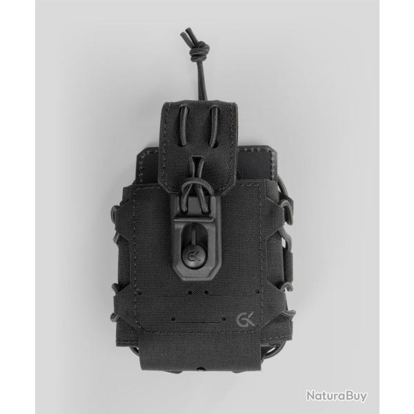 Porte-menottes GK Dutycall � rabat sur platine MOLLE - Noir