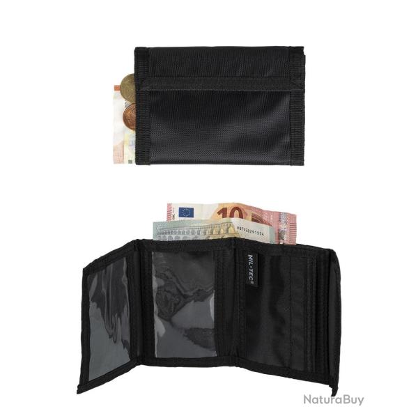 Portefeuille Mil-Tec en nylon enduit polyur�thane 9 x 13 cm - Noir