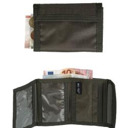 Portefeuille Mil-Tec en nylon enduit polyur&eacute;thane 9 x 13 cm - Vert olive