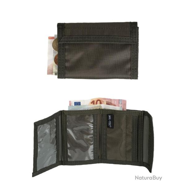 Portefeuille Mil-Tec en nylon enduit polyur�thane 9 x 13 cm - Vert olive