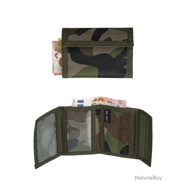 Portefeuille Mil-Tec en nylon enduit polyur�thane 9 x 13 cm - Woodland