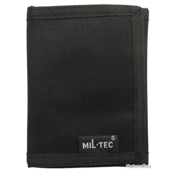 Portefeuille Mil-Tec en polyester enduit PVC 9 x 13 cm - Noir