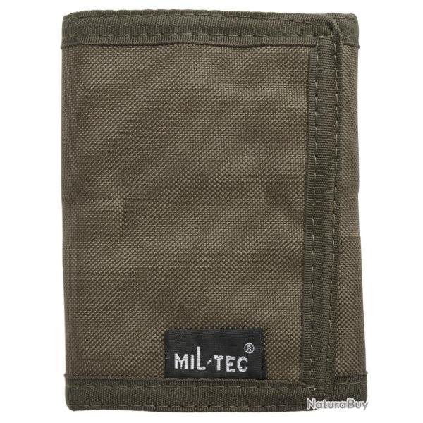 Portefeuille Mil-Tec en polyester enduit PVC 9 x 13 cm - Vert olive