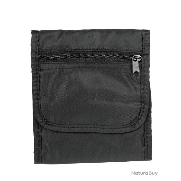 Portefeuille tour de cou Mil-Tec en polyamide 15 x 12,5 cm - Noir