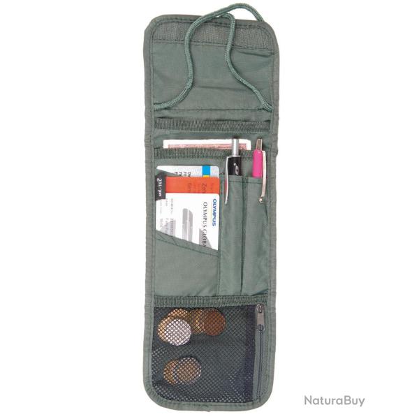 Portefeuille tour de cou Mil-Tec en polyamide 15 x 12,5 cm - Vert olive