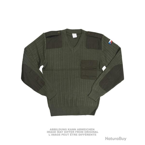Pull � col V tch�que mod�le M97 de tenue de service, stock - Vert olive