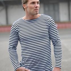 Pull Mil-Tec de tradition marine russe en coton &agrave; coupe droite - Bleu marine / S