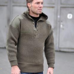 Pull type arm&eacute;e autrichienne Mil-Tec en laine &eacute;paisse - Vert olive / 60