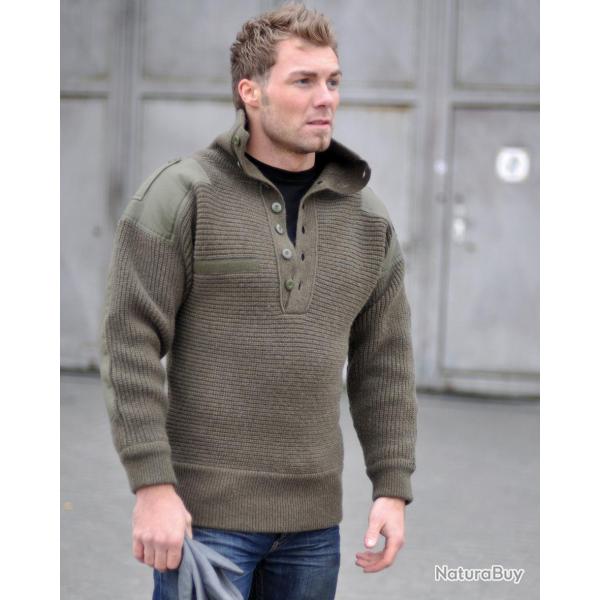 Pull type arm�e autrichienne Mil-Tec en laine �paisse - Vert olive / 60
