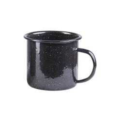 Quart &eacute;maill&eacute; Mil-Tec Western 350 ml hauteur 8 cm - Noir