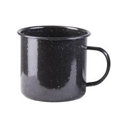 Quart Mil-Tec type Western en &eacute;mail 680 ml hauteur 10 cm - Noir
