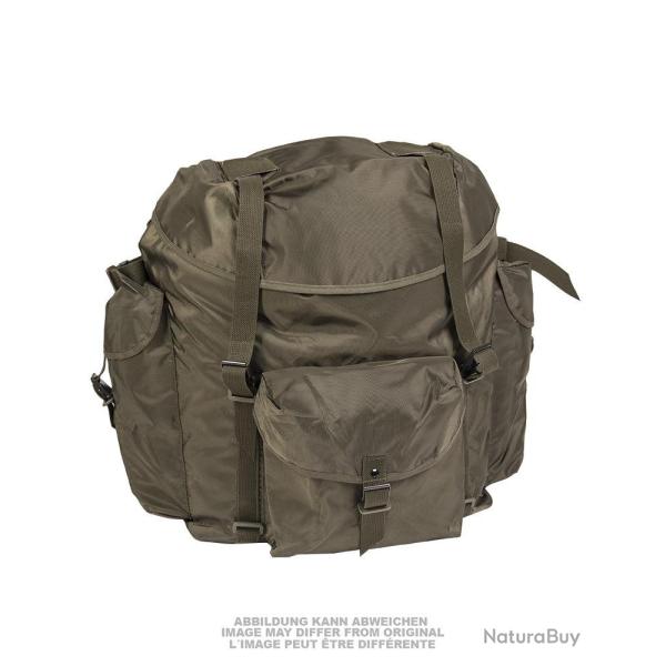 Sac � dos de campagne autrichien avec claie de portage, stock - Noir / Argent