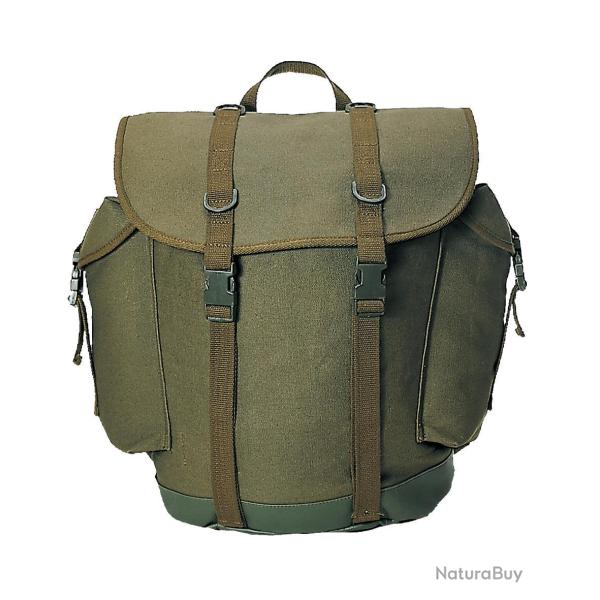 Sac � dos de montagne type BW Mil-Tec en coton 25 L fond PVC - Vert olive