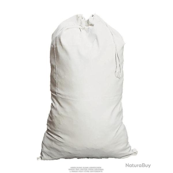 Sac � linge de la Bundeswehr en coton 75 x 48 cm d'occasion, lot de 20 - Blanc