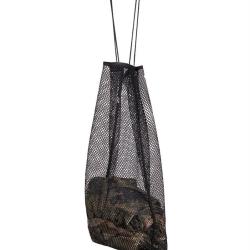 Sac &agrave; linge Mil-Tec en filet polyester 50 &times; 75 cm avec cordon - Noir
