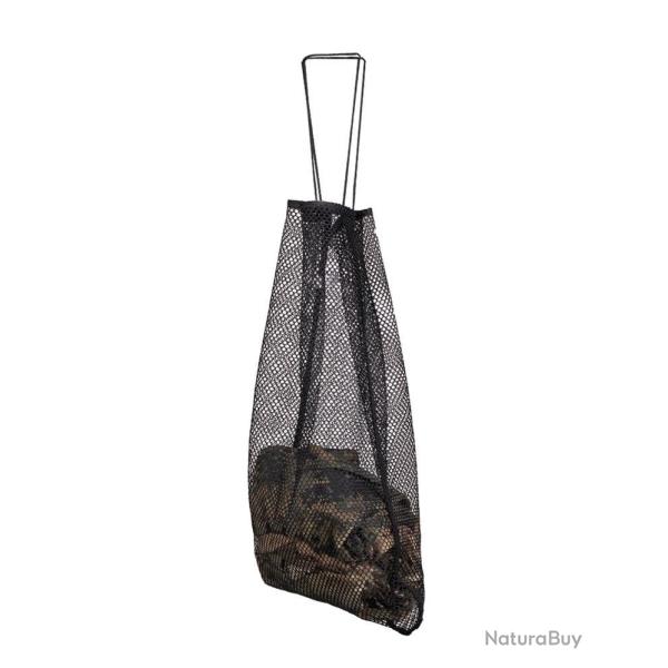 Sac � linge Mil-Tec en filet polyester 50 � 75 cm avec cordon - Noir