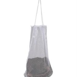 Sac &agrave; linge Mil-Tec en filet polyester 50 &times; 75 cm avec cordon - Blanc