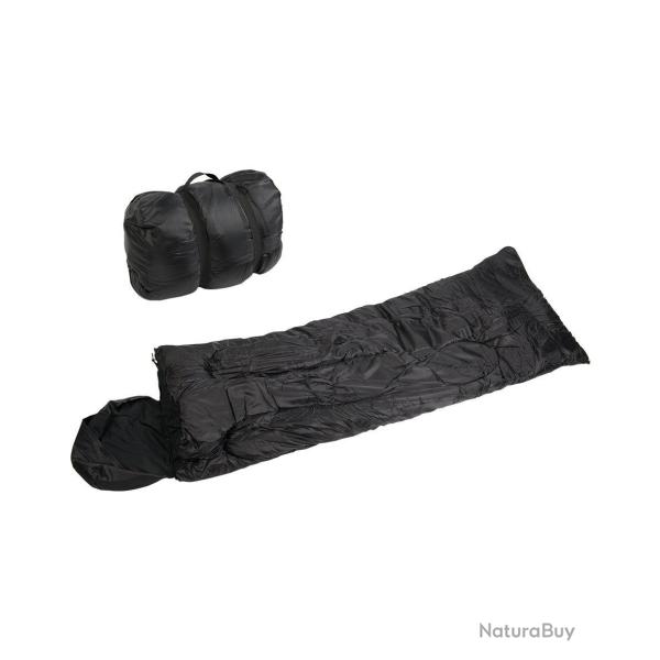 Sac de couchage Mil-Tec Pilot 185 x 75 cm doublure coton - Noir