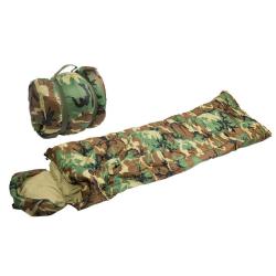 Sac de couchage Mil-Tec Pilot 185 x 75 cm doublure coton - Woodland