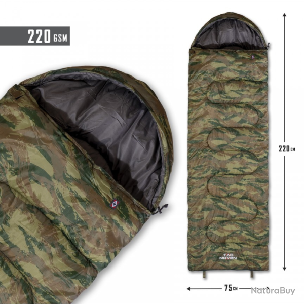 Sac de couchage Tac Maven Sentinel fibre creuse 220 g/m� - Vert