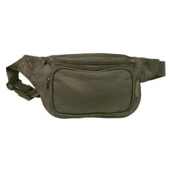 Sacoche de ceinture Mil-Tec en polyester enduit PVC &agrave; trois poches - Vert olive