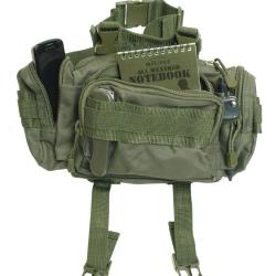Sacoche de ceinture modulaire Mil-Tec en polyester 600D enduit - Vert olive