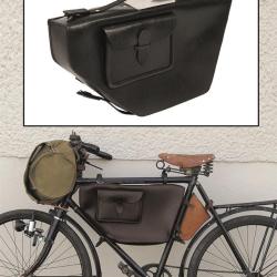 Sacoche de v&eacute;lo au mod&egrave;le militaire suisse en cuir - Autre