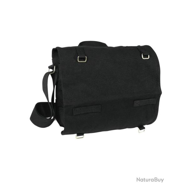Sacoche Mil-Tec type Bundeswehr en coton 33 x 23 x 11 cm - Noir