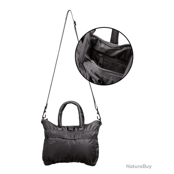 Sacoche type sac � casque d'aviateur Mil-Tec en nylon - Noir